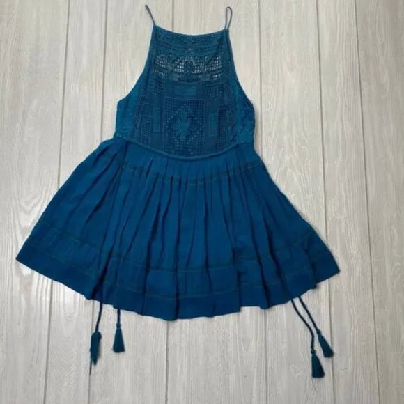 Free People Teal Emily Dress - Picture 5 of 5